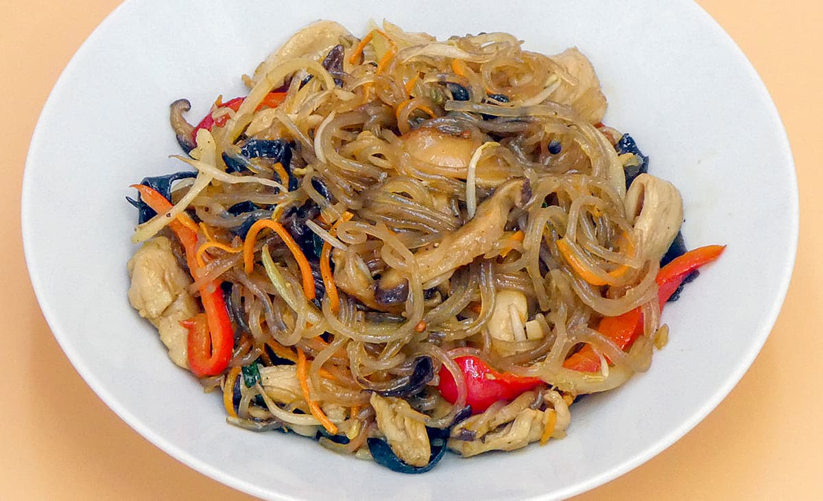 7. Miến xào gà